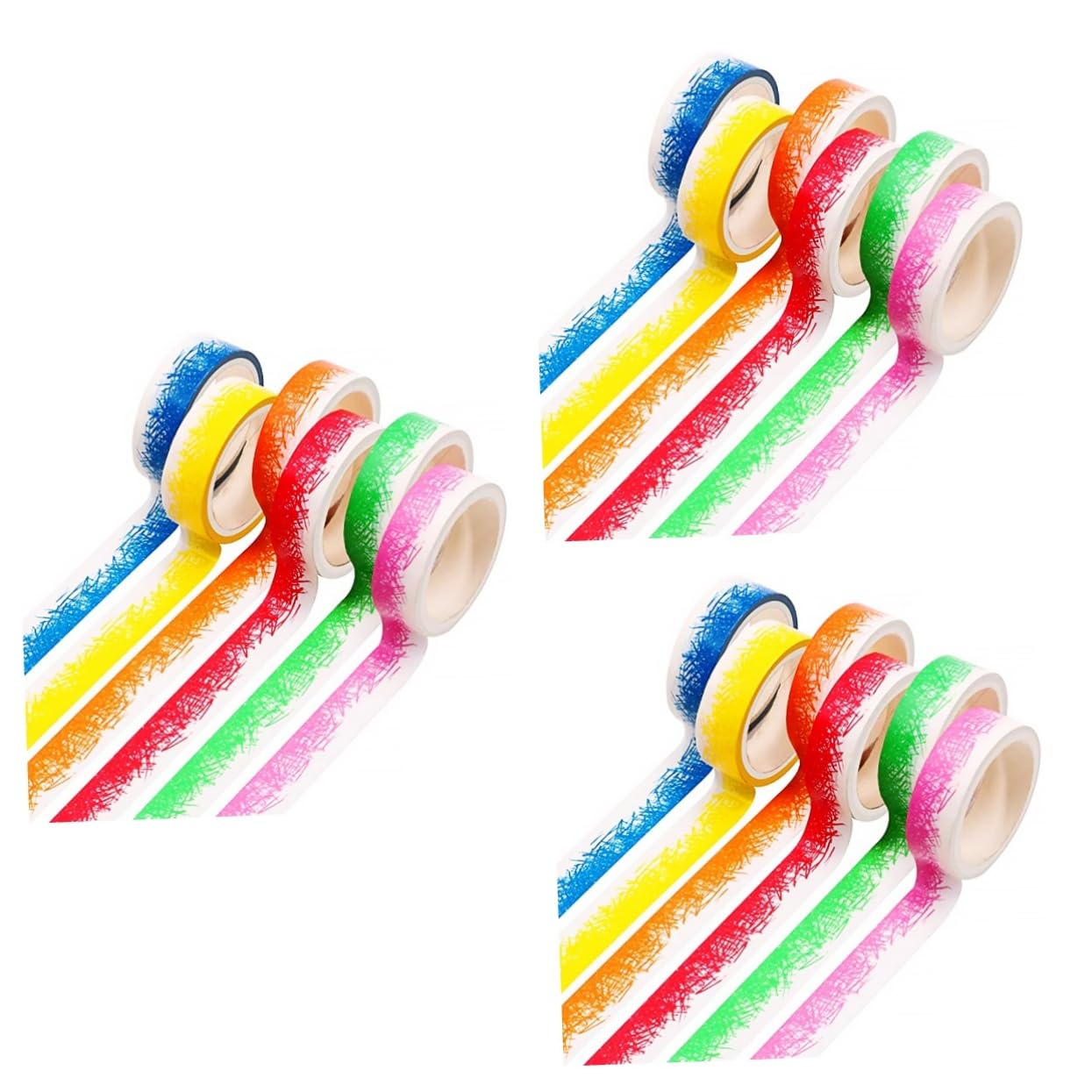 EXCEART 18rollos Cinta Washi Decorativa Adhesiva Cinta Masking para Manualidades Scrapbooking y Decoración y Diseño Creativo Sin Restos Al Retirar para Proyectos
