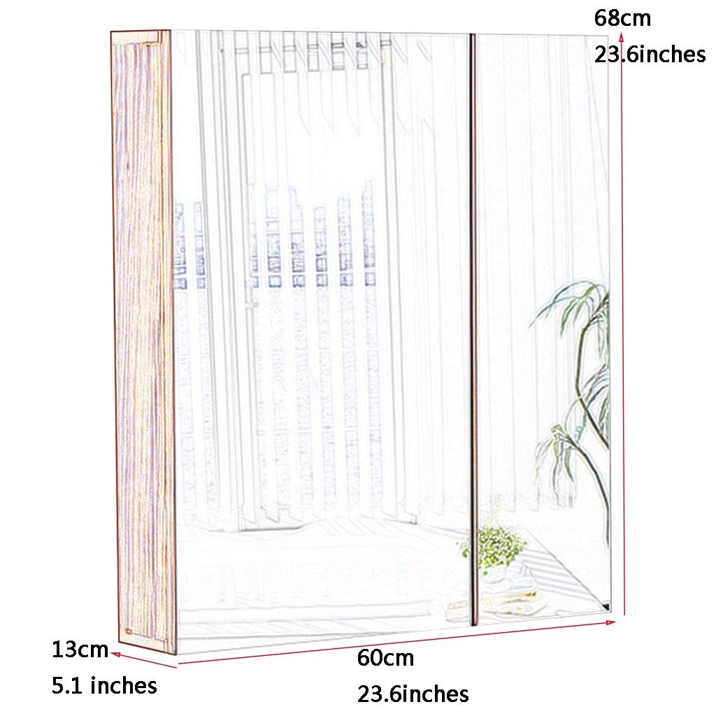 Genérico Mueble de baño,Gabinete de baño Estante de decoración de Pared de Almacenamiento montado en la Pared para Espejo de Maquillaje Completo Gabinete de Almacenamiento de artículos para el hogar