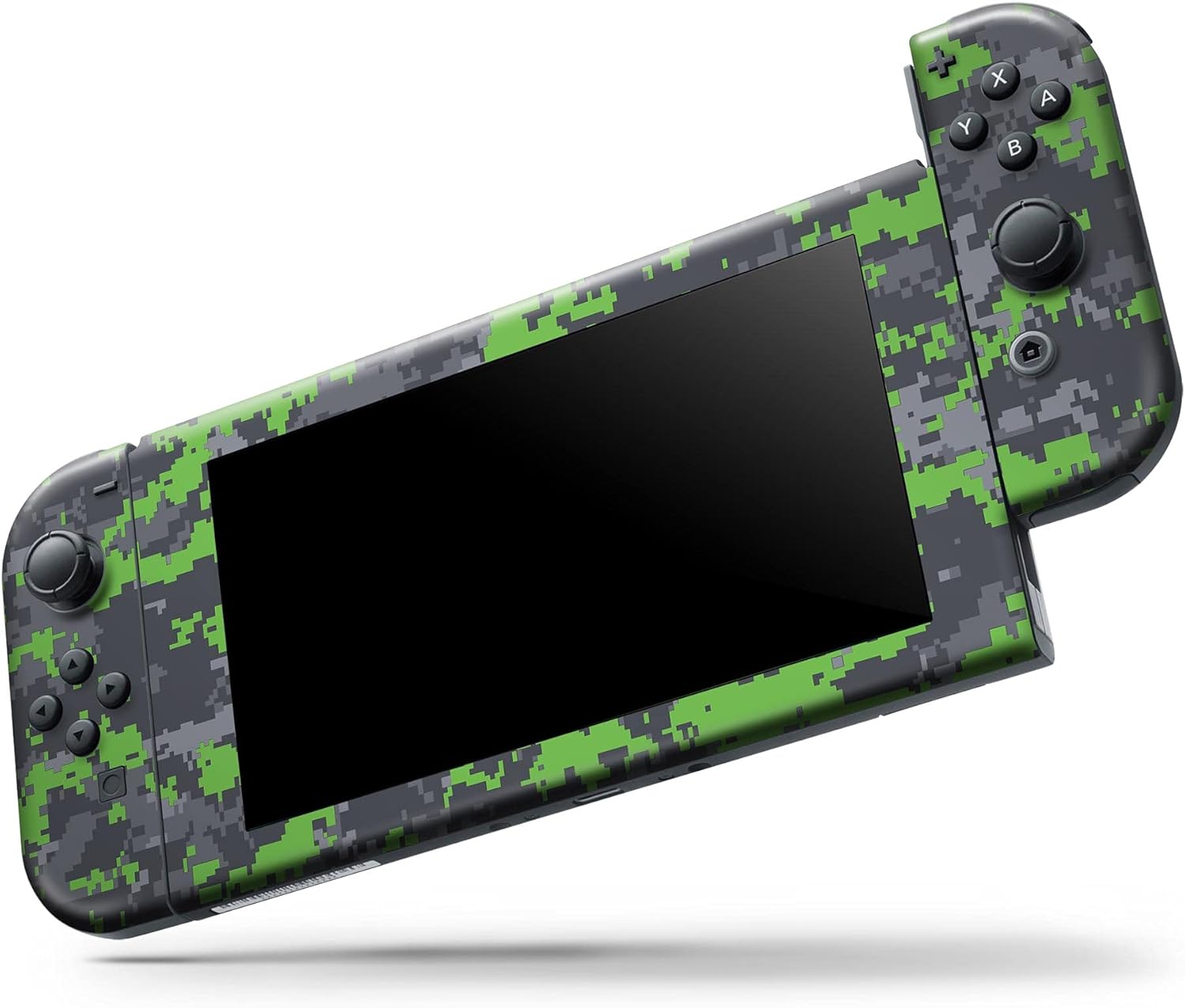 Design Skinz - Compatible with Nintendo Switch Console Bundle - Skin Decal Protective Scratch-Resistant Removable Vinyl Wrap Cover - Lime Green and Gray Digital Camouflage