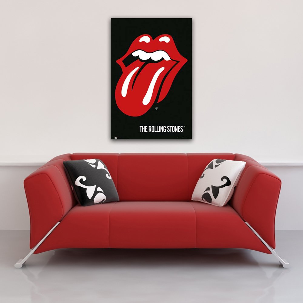 Plaque Métal Rolling Stones – Déco Murale Rock Concert – Affiche Rock & Roll