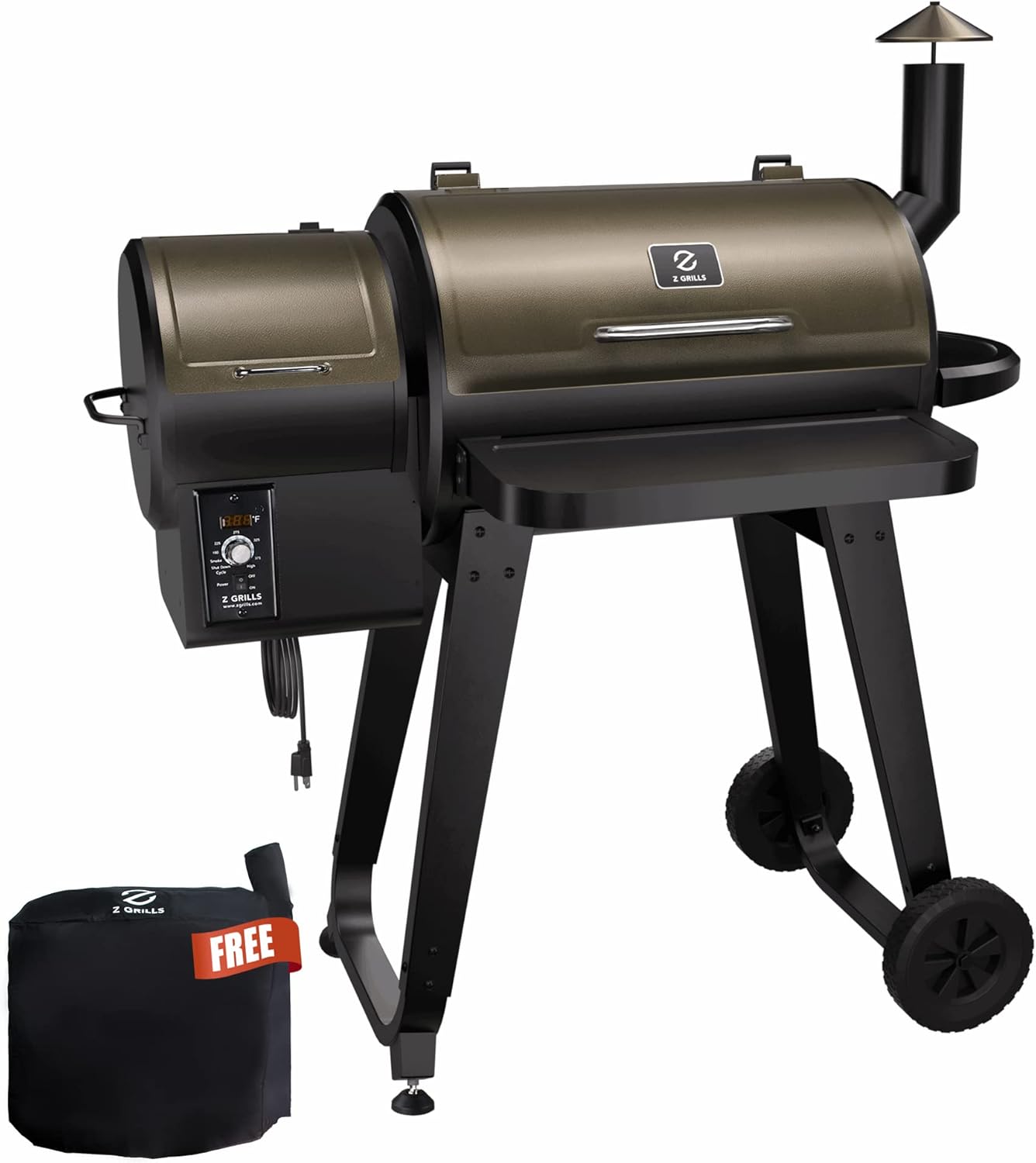 Z GRILLS 2024 Wood Pellet Grill Smoker,8 in 1 Portable BBQ