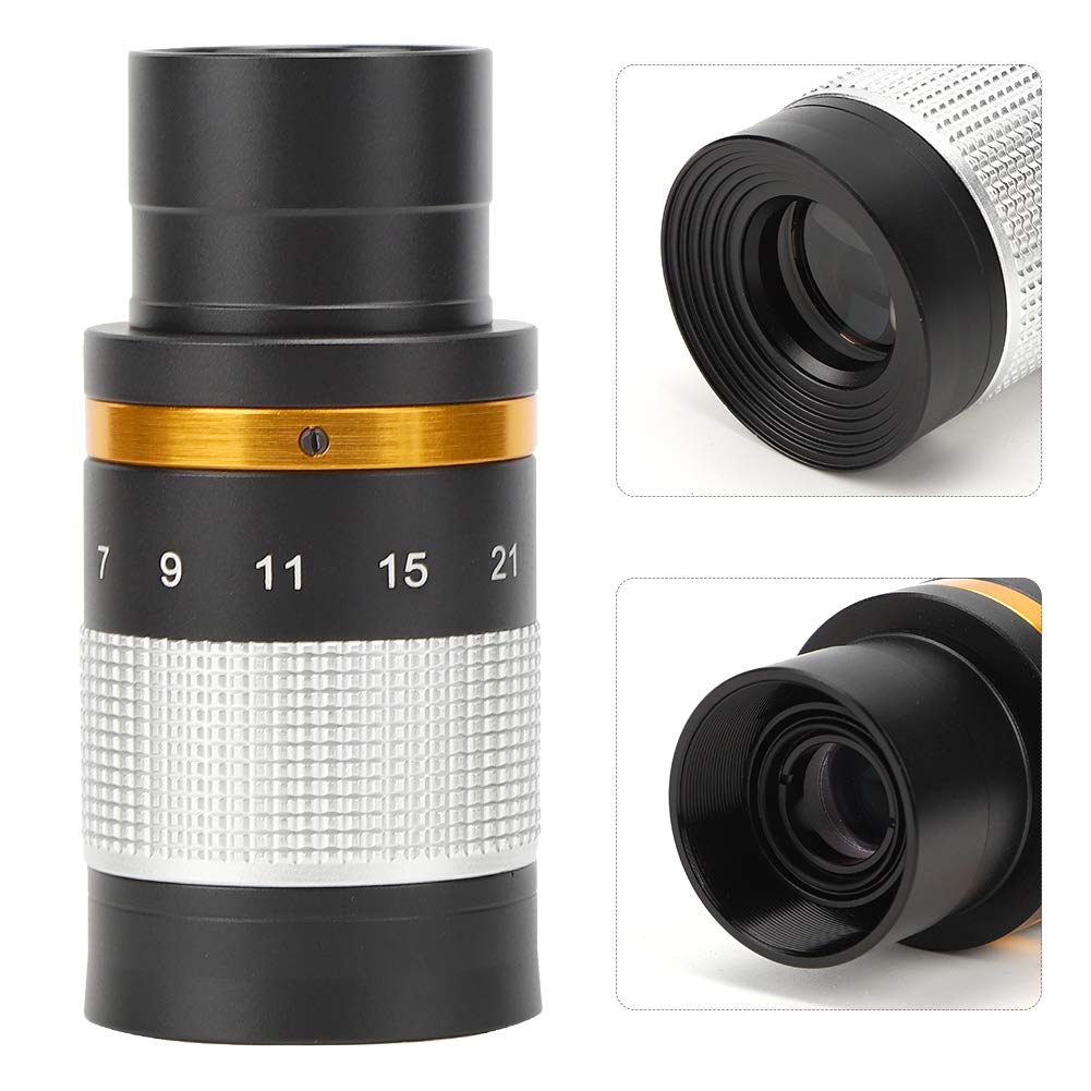 Oculare zoom per telescopio, oculare telescopio zoom da 7 a 21 mm da 1,25 pollici, accessori telescopi per telescopi astronomici visivi