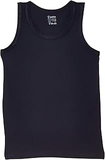 فانلة قطن بدون اكمام للاولاد من بابيون - كحلي - 6 سنوات