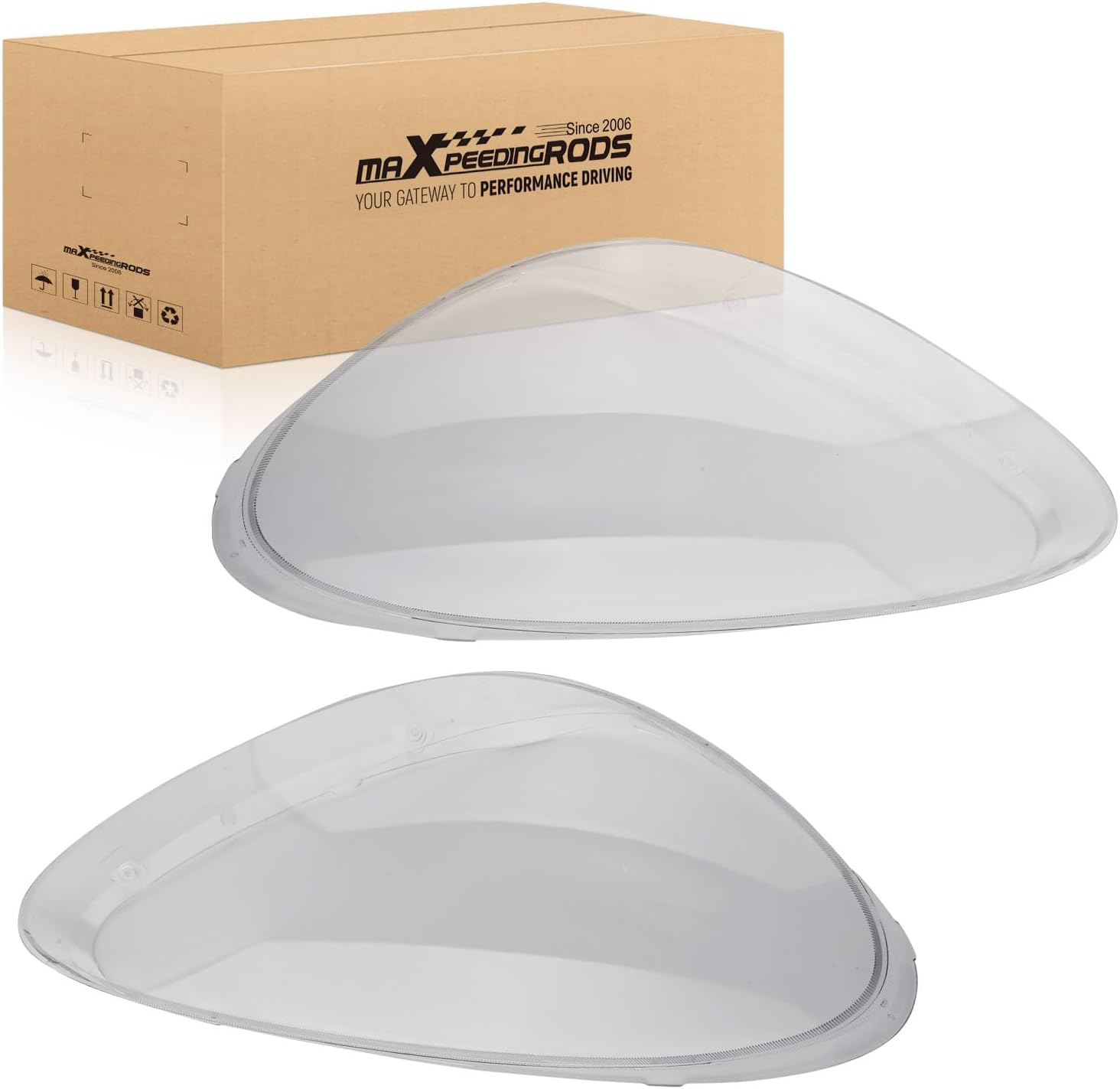 maXpeedingrods 2PCS Pair Front Headlight Lens Cover for Porsche Cayenne & Cayenne 958 2011-2014
