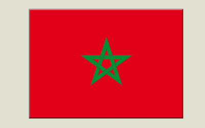 Unbekannt Aufkleber Flagge Marokko 5er Set - 7 x 10 cm