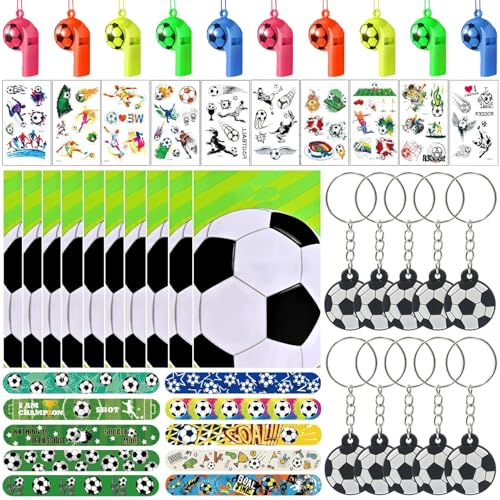 OZXVXZO Artículos de Fiesta Fútbol de Cumpleaños para Niños, regalo de cumpleaños infantil, Futbol Party Favores de Relleno Piñata de Cumpleaños con , Silbatos, Pegatina, Tatuaje, Llavero,