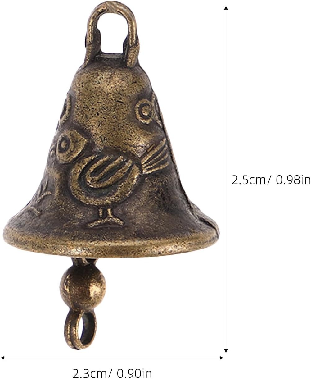 18pcs Mini Bells for Crafts - 0.98x0.91Inch Bronze Jingle Bells Antiqued for DIY Projects Wedding Favors Wind Chimes Tree Decorations Pet Charms