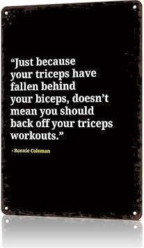 Vintage Metal Sign Ronnie Coleman Quotes Workout Room Signs Retro Tin sign For Gym Workout Posters Fitness Plaque Inspirational Wall Decor 8x12 Inches