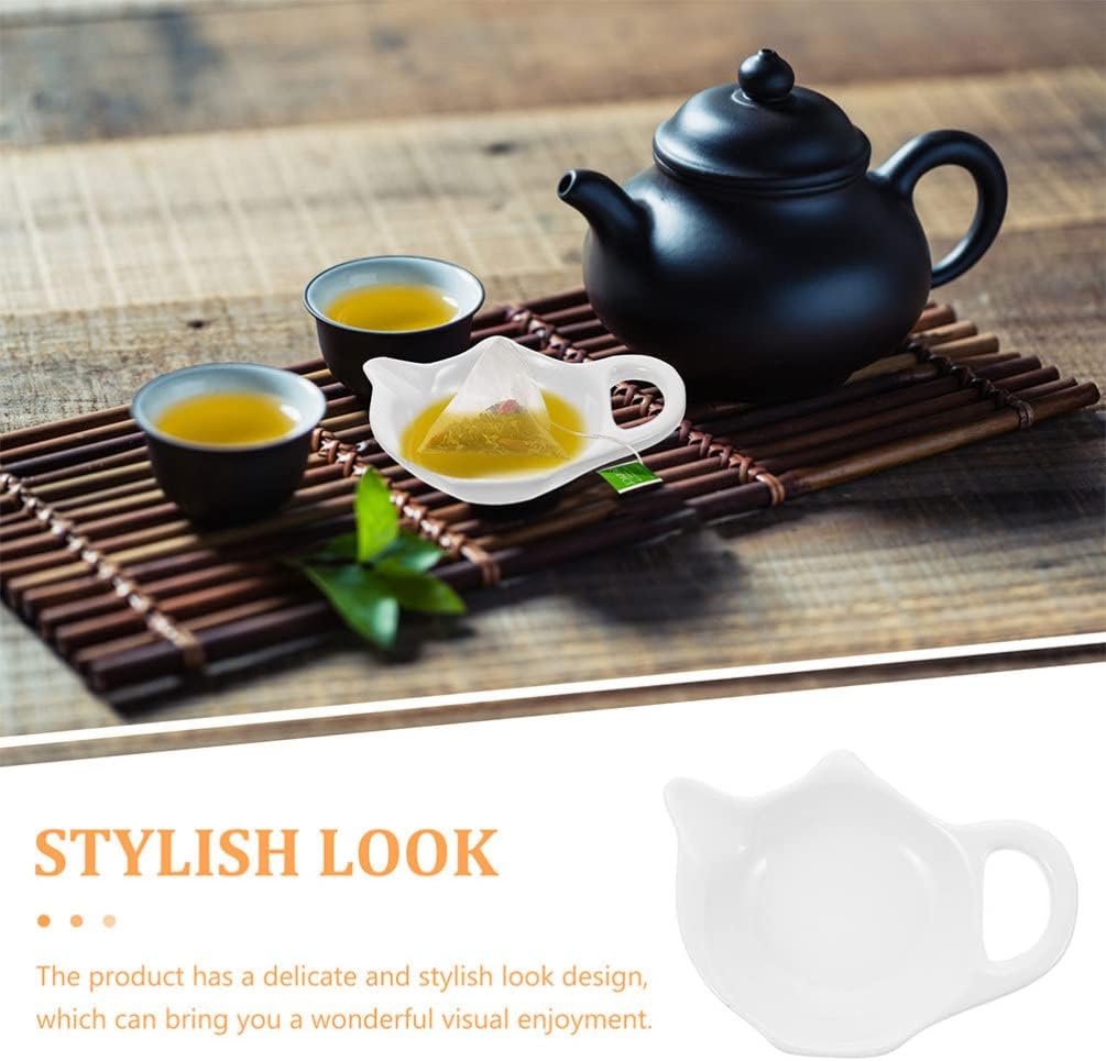 Tea Bag Squeezer Ketchup Seasoning 2Pcs Tea Bag Rest Teaspoon Rest Tea Holder Tea Bag Holder Ceramic Tea Bag Holders for Tea Bag Tea Bag Holder Organizer