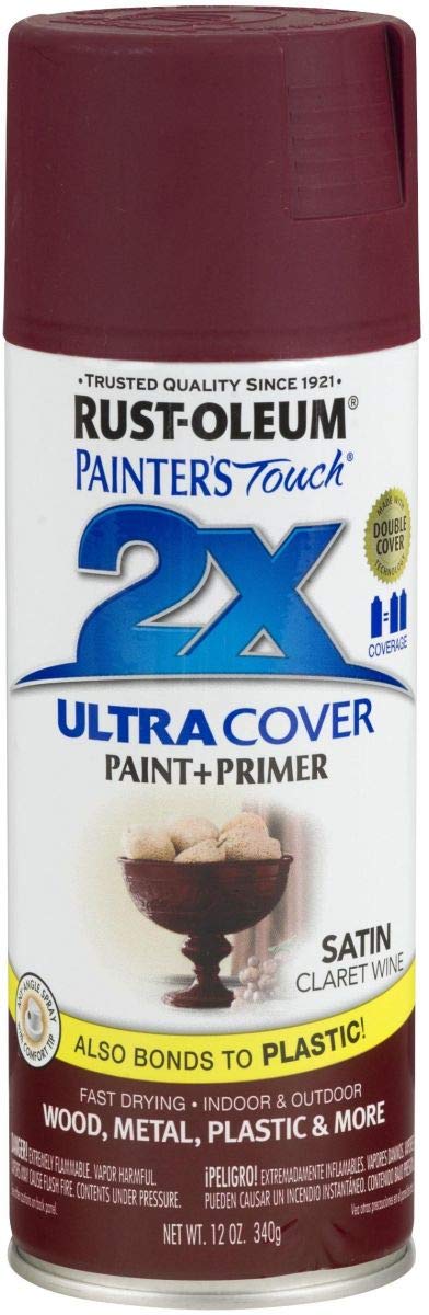 Painter’s Touch 249083 12 Ounce Satin Ultra Cover Claret Wine Spray