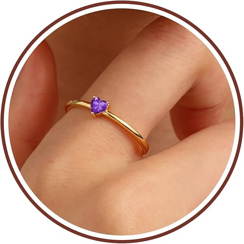 Btysun June Birthday Gifts for Women Gold Plated Rings Birthstone Rings Teen Gif