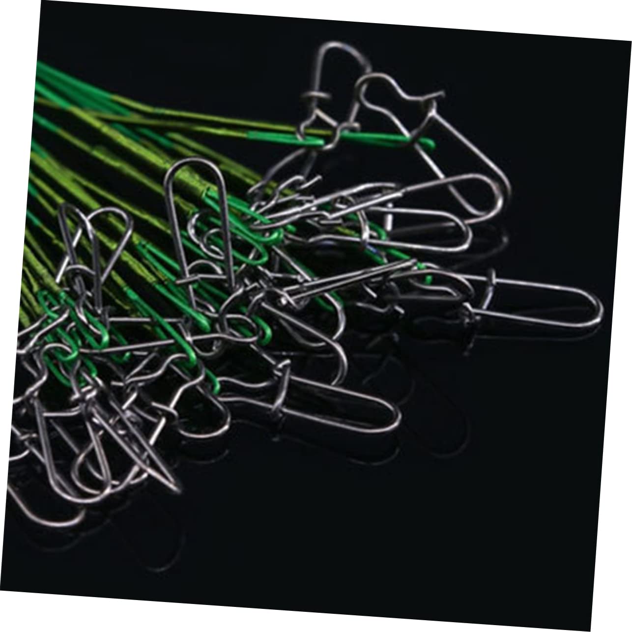 LIOOBO 25pcs Thread with Swivels Fish Line Braid Carp Fishing Tackle Strength for Steel- Fishing Wire Fishing Leading Lines Sea Fishing Tackle