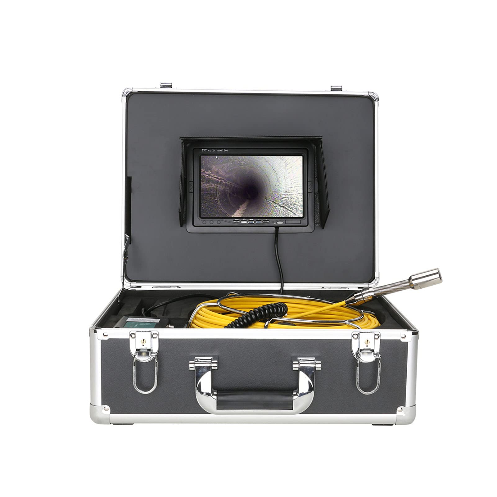YNIYUJKL 7 Inch Monitor Dvr Recording Pipe Inspection Video Camera,Ip68 Hd 1000Tvl Drain Sewer Pipeline Industrial Endoscope System With 12Pcs Led Lights 8Gb Sd Card