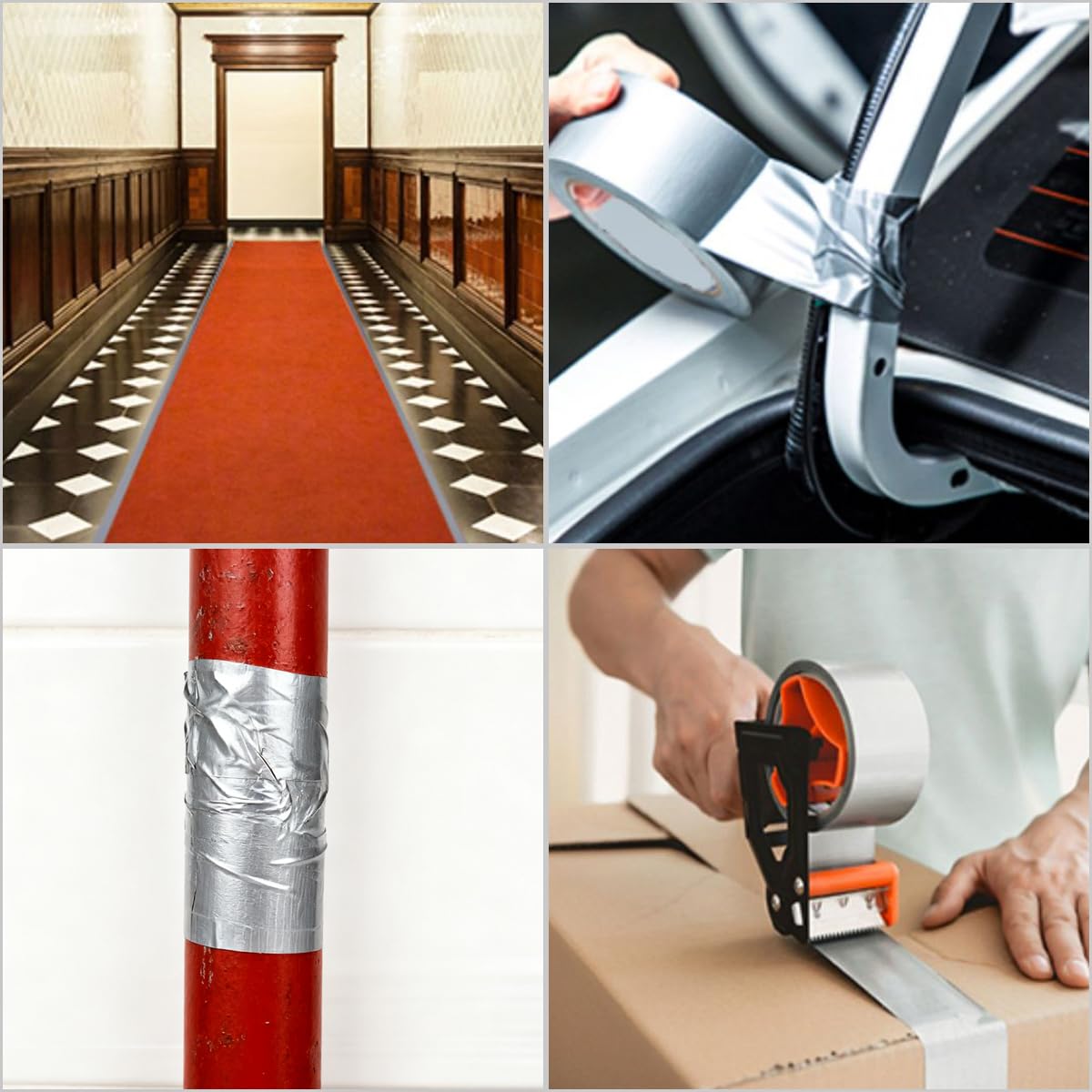 24Pack Duct Tape Heavy Duty Waterproof Strong Adhesive Silver Duct Tape Bulk for Indoor Outdoor Repairs Tear by Hand 480 Yards x 2 Inch Total