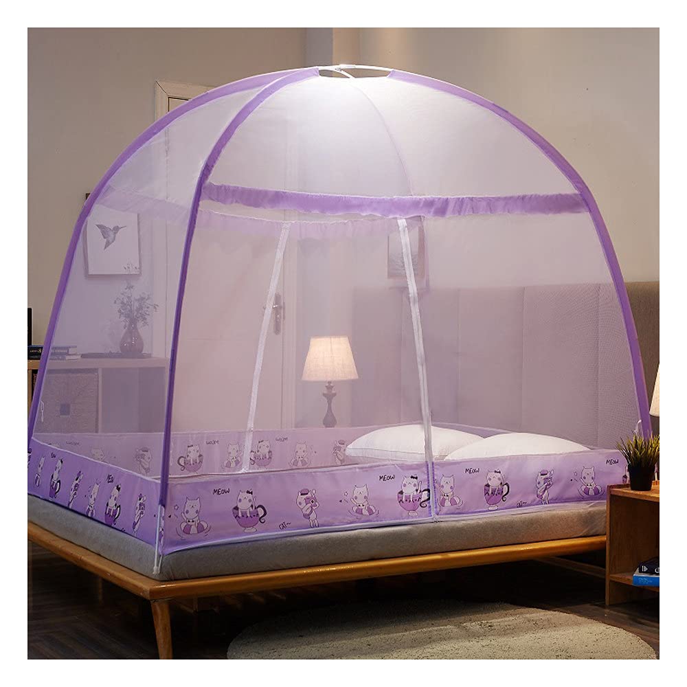 Moustiquaire baldaquin de lit pliable maison et extérieur 1.5x2m