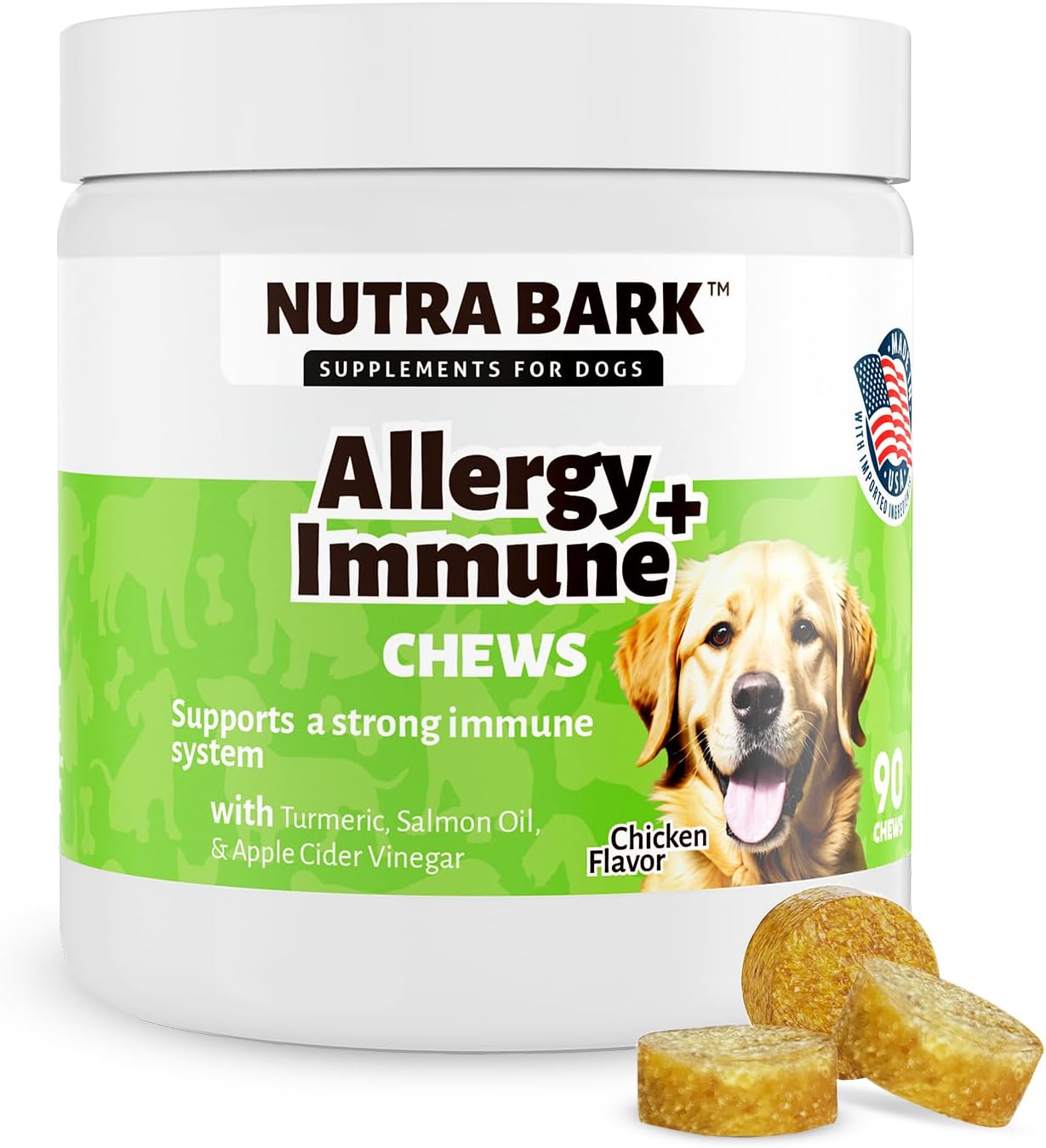 NutraBark Allergy + Immune Chews for Dogs Seasonal