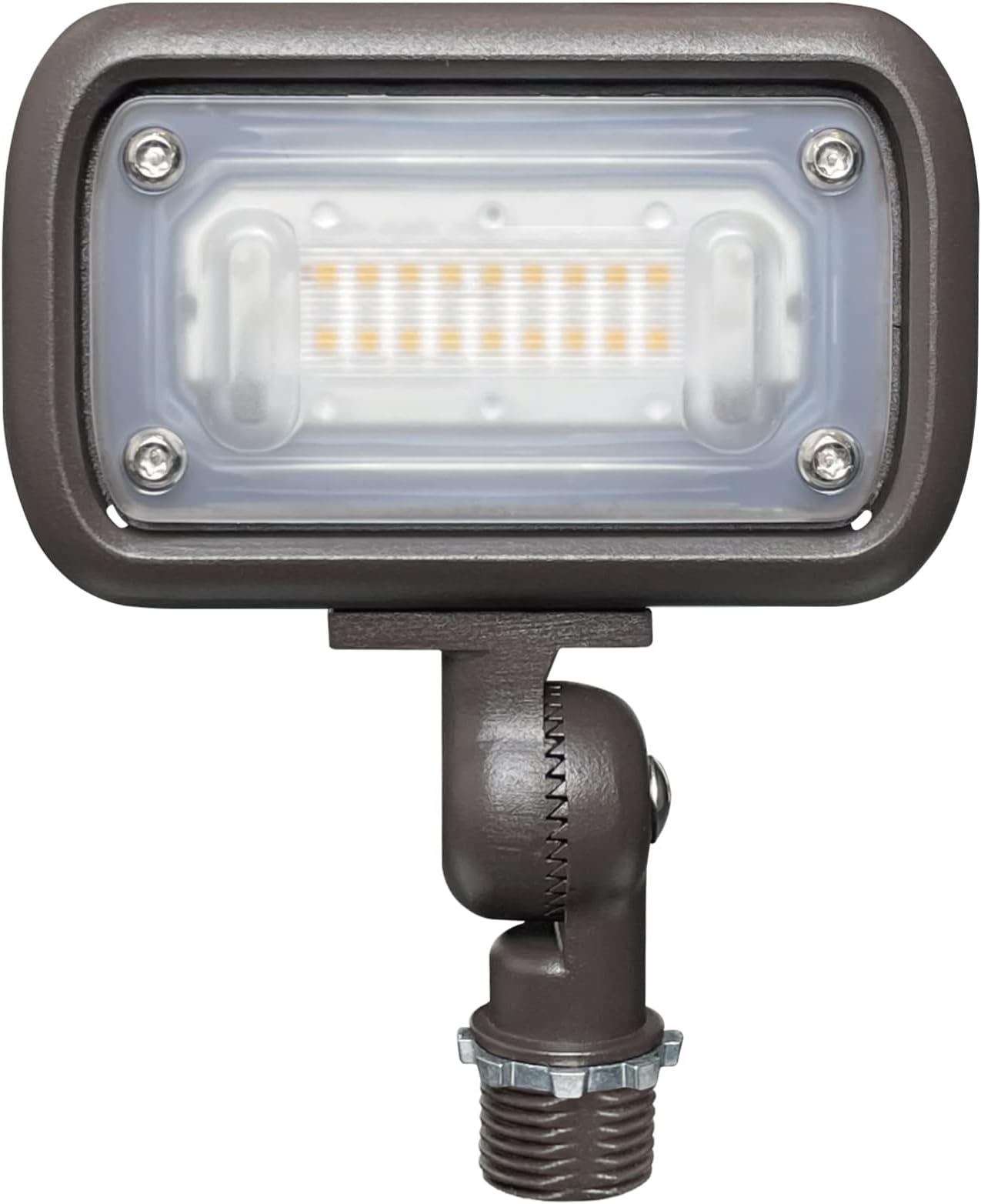 GKOLED 7W Outdoor LED Low Voltage Landscape Lighting Flood Light, 2700K, 550Lumen, 9-15V AC/DC, 1/2" Adjustable Knuckle Mount
