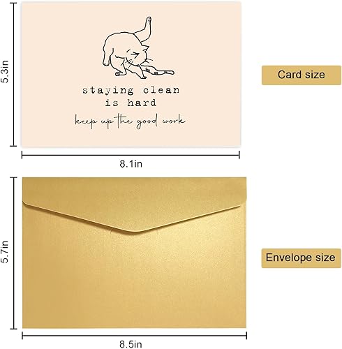 Miniatura 2 de Divertida tarjeta de sobriedad de gato, tarjeta de recuperación sobria, tarjeta de aniversario sobrio, regalo de sobriedad para hombres y mujeres,