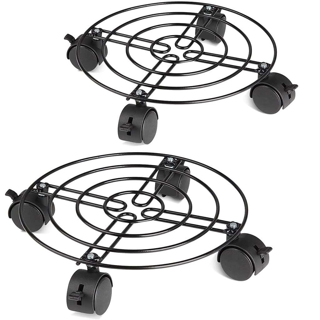 Chariot pour Plantes Paquet de 2 Chariots à roulettes verrouillables sur Support