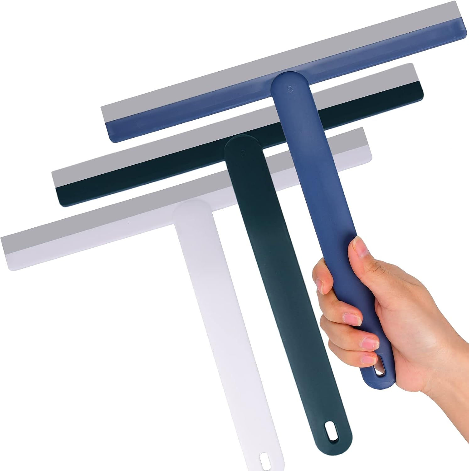 Hоlіdау Dеаlѕ 🛒 Shower Squeegee, All Purpose 3 Pack Squeegee for Shower Glass Doors, Silicone Rubber Handle Hang Hole Bathroom Squeegee for Shower Door, Car Windows, Mirrors, Streak Free Removal Water Fogless Brushed Hоlіdау Dеаlѕ 🛒 Shower Squeegee, All Purpose 3 Pack Squeegee for Shower Glass Doors, Silicone Rubber Handle Hang Hole Bathroom Squeegee for Shower Door, Car Windows, Mirrors, Streak Free Removal Water Fogless Brushed