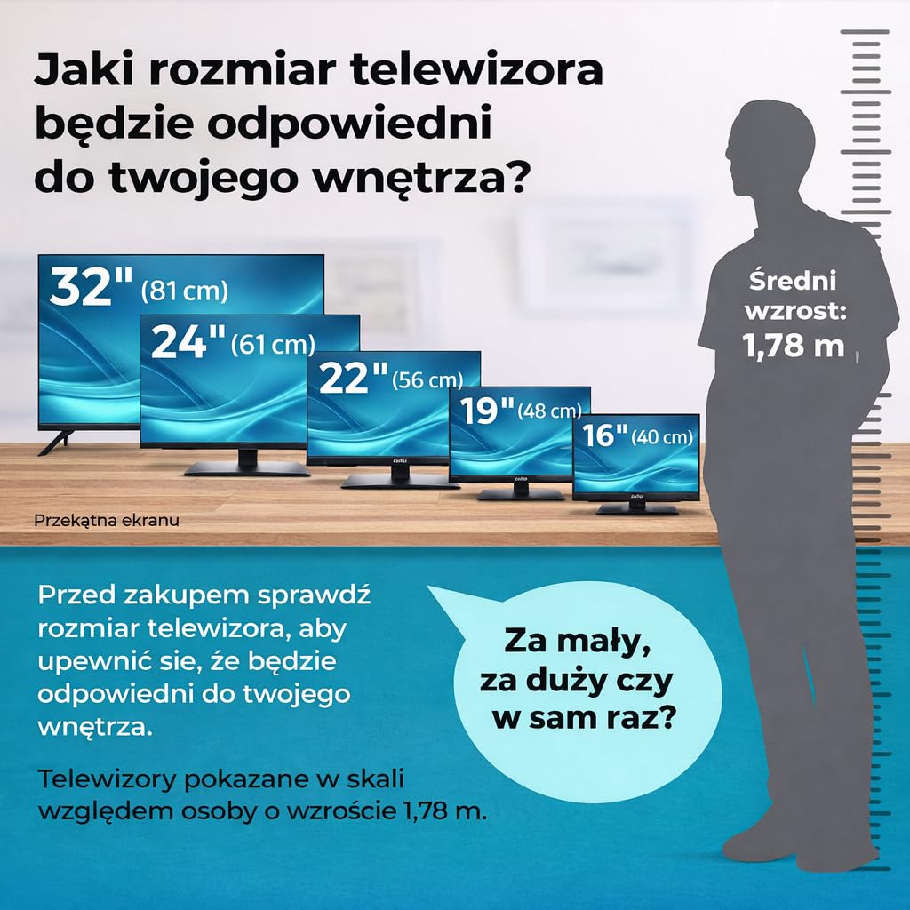 Cello Voyager 24” Smart TV 12V z routerem 5G WiFi – tworzy Internet wszędzie, idealny do kampera i przyczepy, Tizen OS
