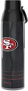 Tervis Venture Water Bottle NFL® San Francisco 49ers - Full Speed Triple Walled Insulated Tumbler Travel Cup Keeps Drinks Cold & Hot, 26oz, Stainless Steel