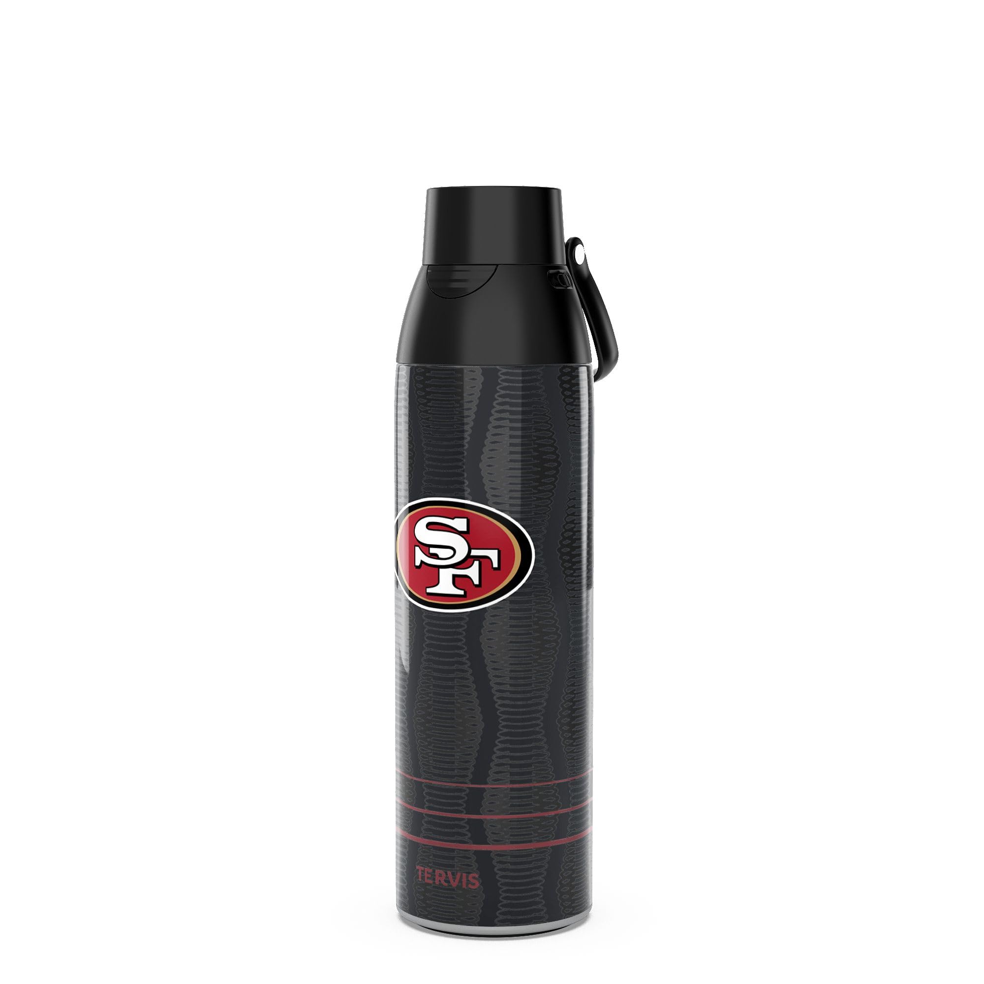 Tervis Venture Water Bottle NFL® San Francisco 49ers - Full Speed Triple Walled Insulated Tumbler Travel Cup Keeps Drinks Cold & Hot, 26oz, Stainless Steel