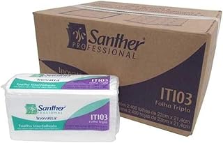 Papel Interfolha Tripla Inovatta Super Macia 200 Folhas Santher - Para Dispense Toalheiro Refis Institucional