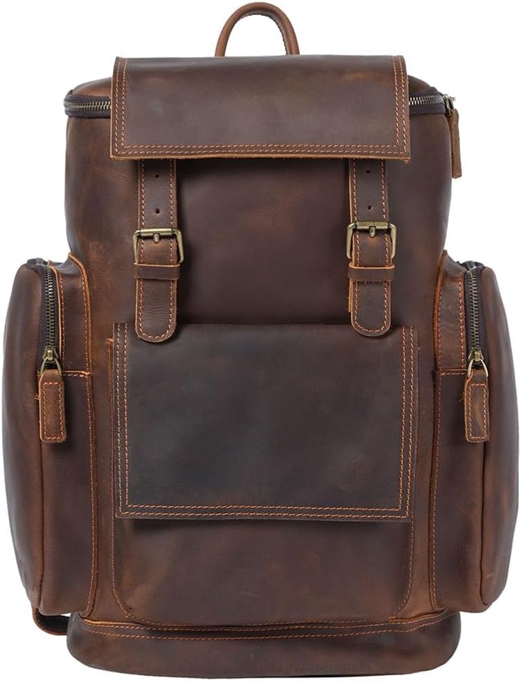 Large Capacity Retro Shoulder Bag Men Backpack Outdoor Travel