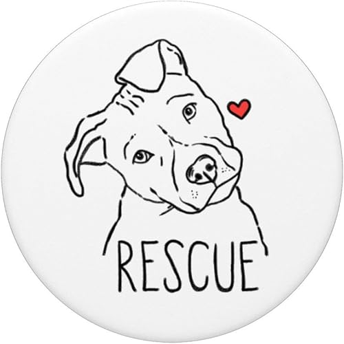 Miniatura 3 de Rescue Dog, Pitbull, Rescue Mom, Adoptar Don't Shop, Pittie PopSockets Grip y soporte para teléfonos y tabletas