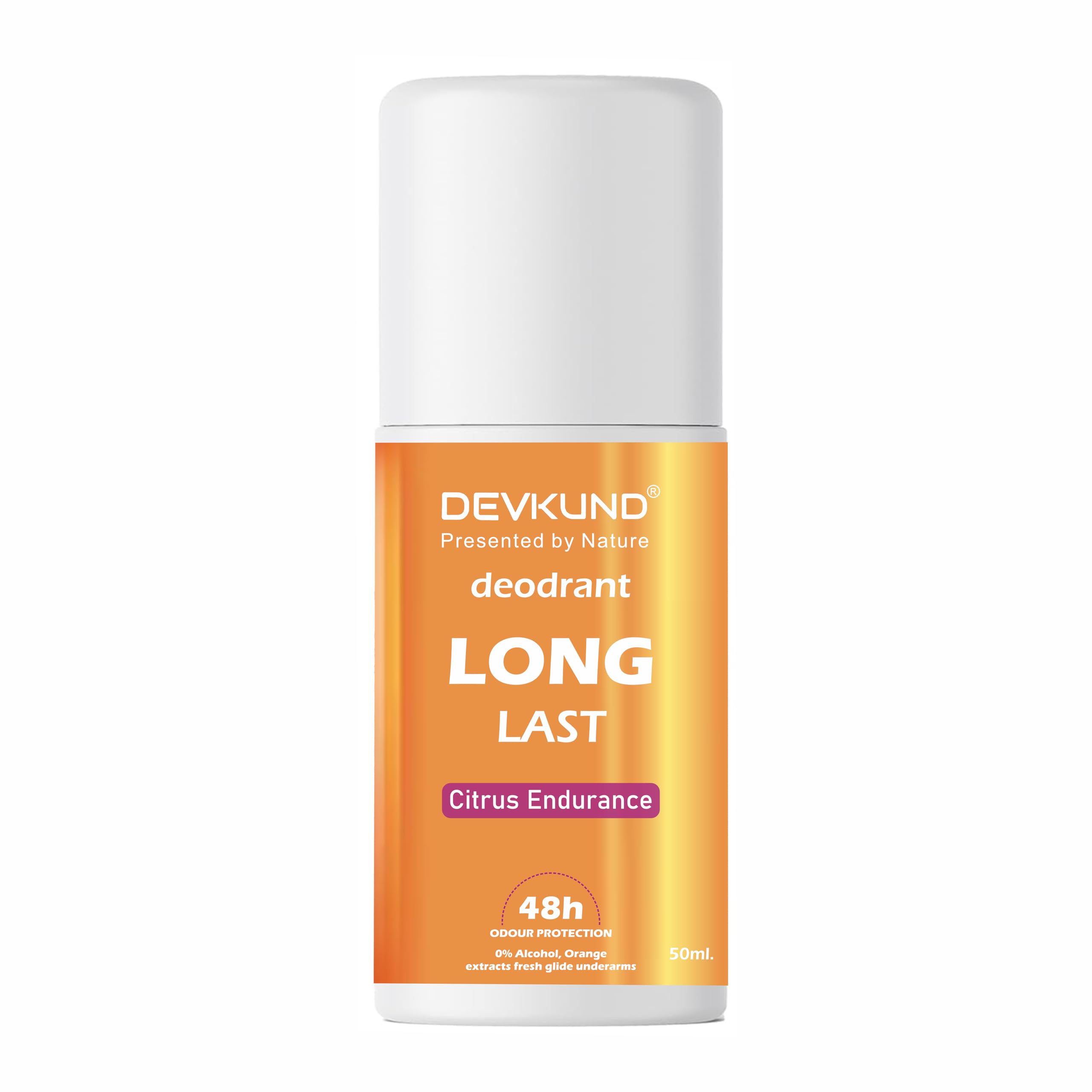 devkund presented by nature Long Last Citrus Endurance Underarm Roll On Deodorant, Antiperspirant With Glycerine, Removes Odour, Keeps Skin Fresh & Clean, Alcohol Free, 50 ml-picture-42