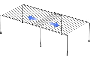 Redrubbit Expandable Metal Cabinet Shelf for Maximum Space Utilization