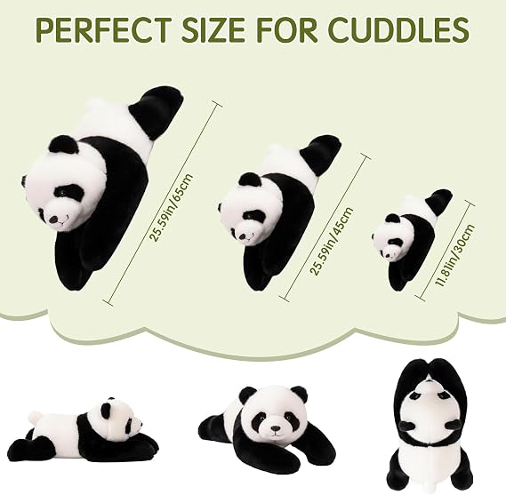 Weighted Panda Plush Teddy, Stuffed Plush Animals Plushies, Cuddly Puppy Toy for Comfort & Relaxation,Hugging Pillow for Anxiety Relief & Sleep Support (Panda, 65cm)