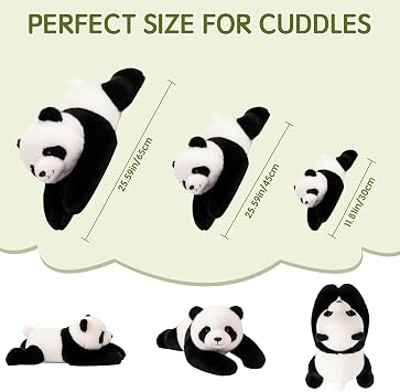 Weighted Panda Plush Teddy, Stuffed Plush Animals Plushies, Cuddly Puppy Toy for Comfort & Relaxation,Hugging Pillow for Anxiety Relief & Sleep Support (Panda, 65cm)