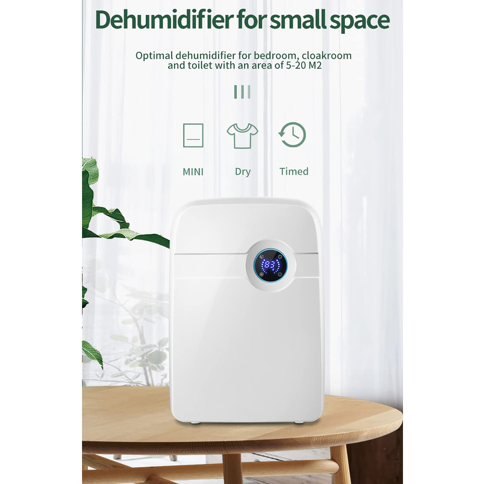 Osuszacz powietrza do domu - przenośny elektryczny mini osuszacz, 2500 ml do sypialni, łazienki, kuchni, garażu, piwnicy