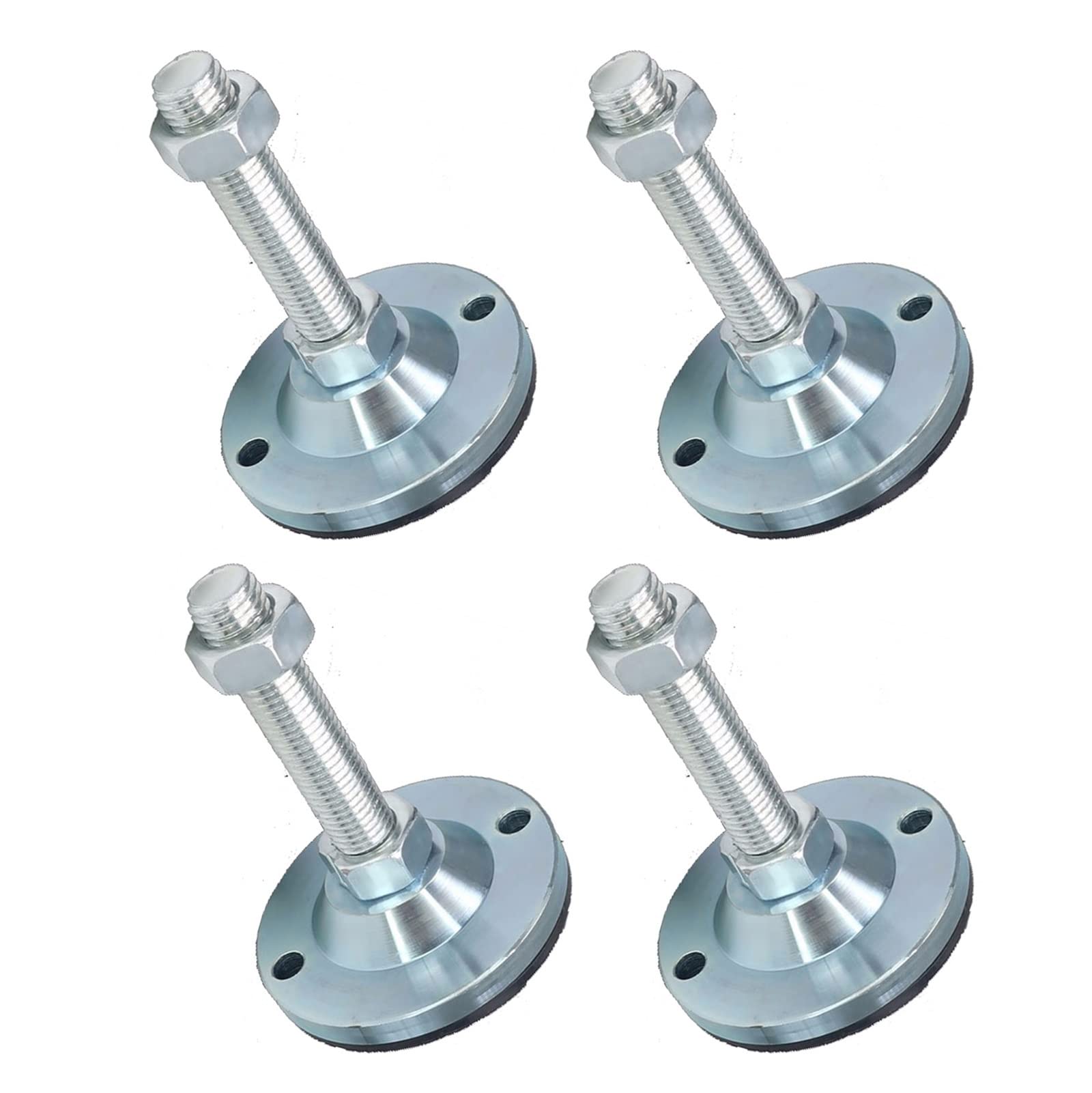 Pieds de nivellement M18 D100x121mm robustes pour équipement industriel, lot de 4 pièces fixes