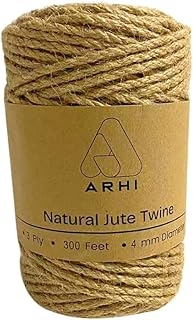 ARHI Natural Jute Twine (Brown) Hemp Twine Packing Material, Biodegradab...