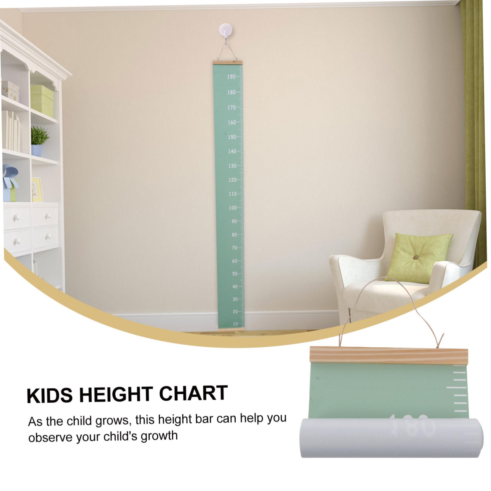 VICASKY 4piezas Regla Colgante De Medición De Altura Para Niño Niña Decorativa y Práctica Crecimiento Infantil Casa Medidor Ecológico Lienzo Adorable Decoración Para Habitaciones De