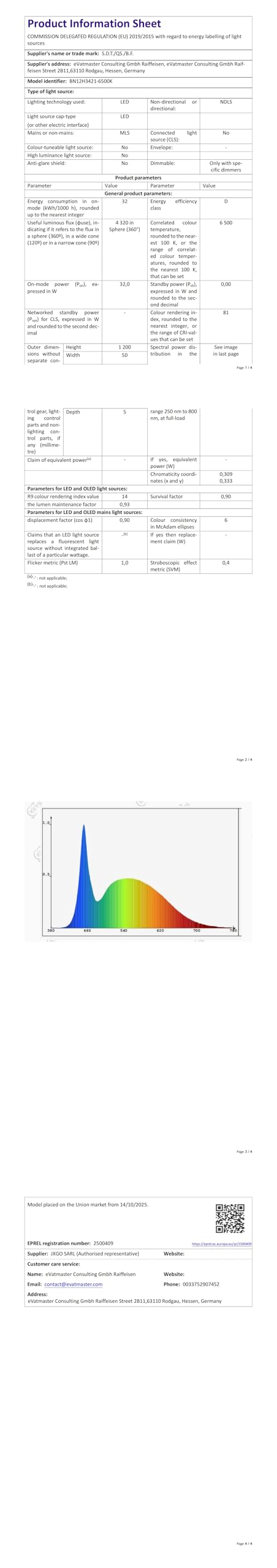 Zestaw 2 diod LED 120 cm 6500K, super jasna ultra cienka tuba | Super Bright & Ultra Thin Neon LED, wytrzymały i trwały materiał PC, łatwy w instalacji, garażu, biurze i magazynie