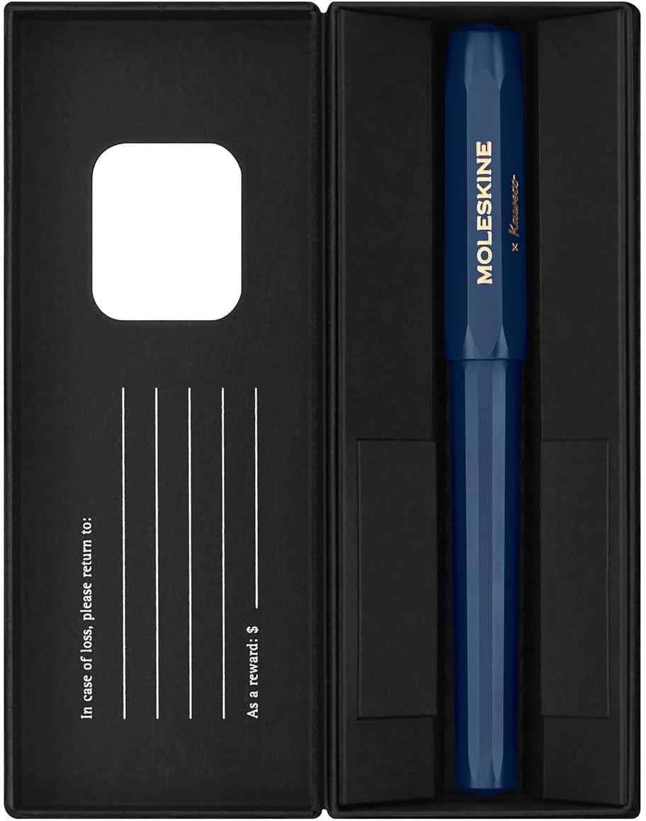 Moleskine x Kaweco, Roller Pen, 0.7mm Point, Blue with Black Ink
