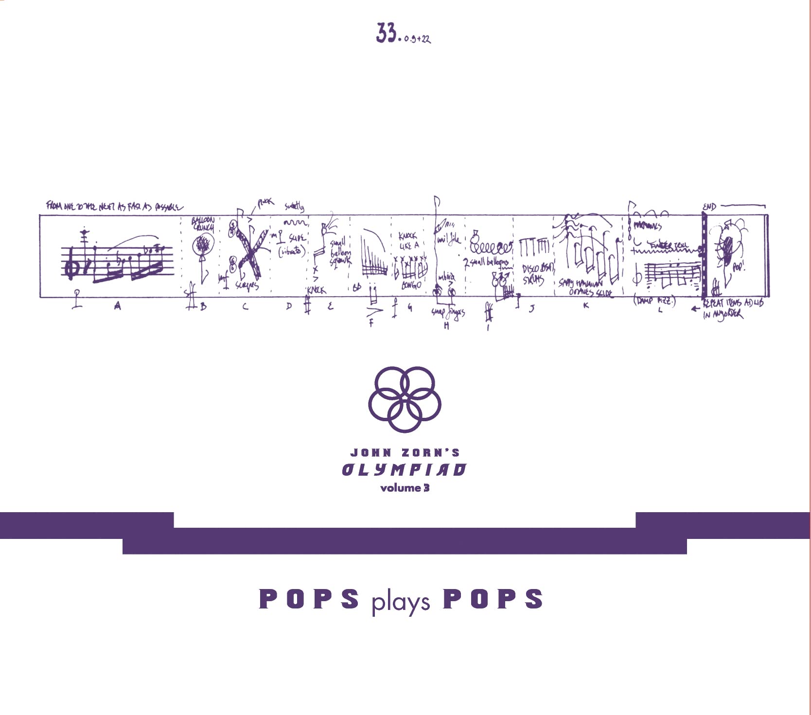 John Zorn's Olympiad Vol. 3 - Pops Plays Pops - Eugene Chadbourne Plays The Book Of Heads