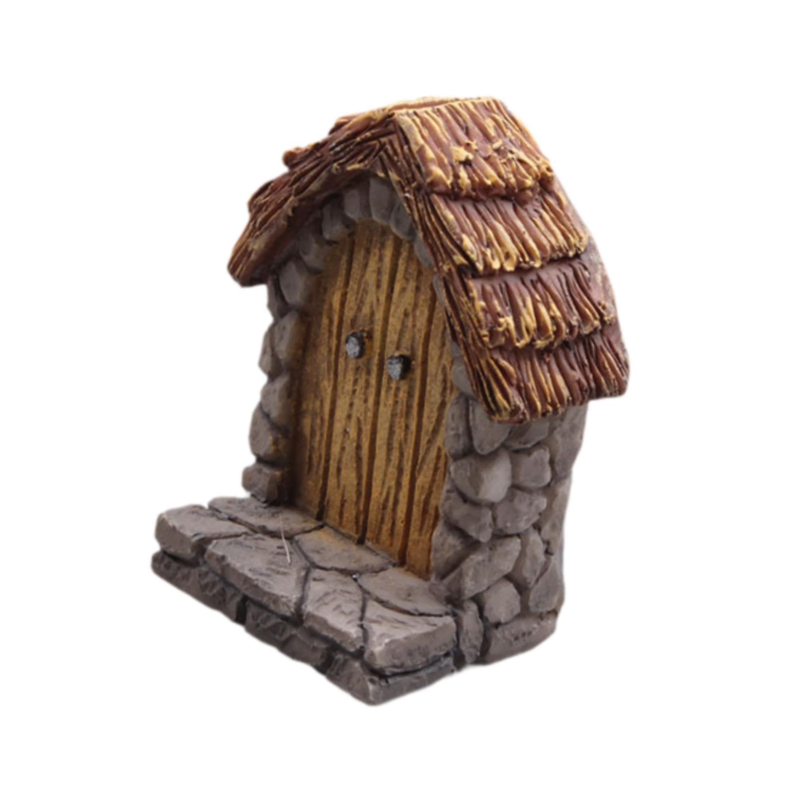 Miniature Garden Door Lawn Ornament Fairy Door for Home Living Room Backyard Style A|Statues & Lawn Ornaments-image-7