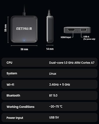 Miniatura 8 de Adaptador 4 en 1 para TV Mate Max para automóvil, compatible con entrada HDMI, CarPlay inalámbrico y Android Auto, espejo de pantalla, compatible