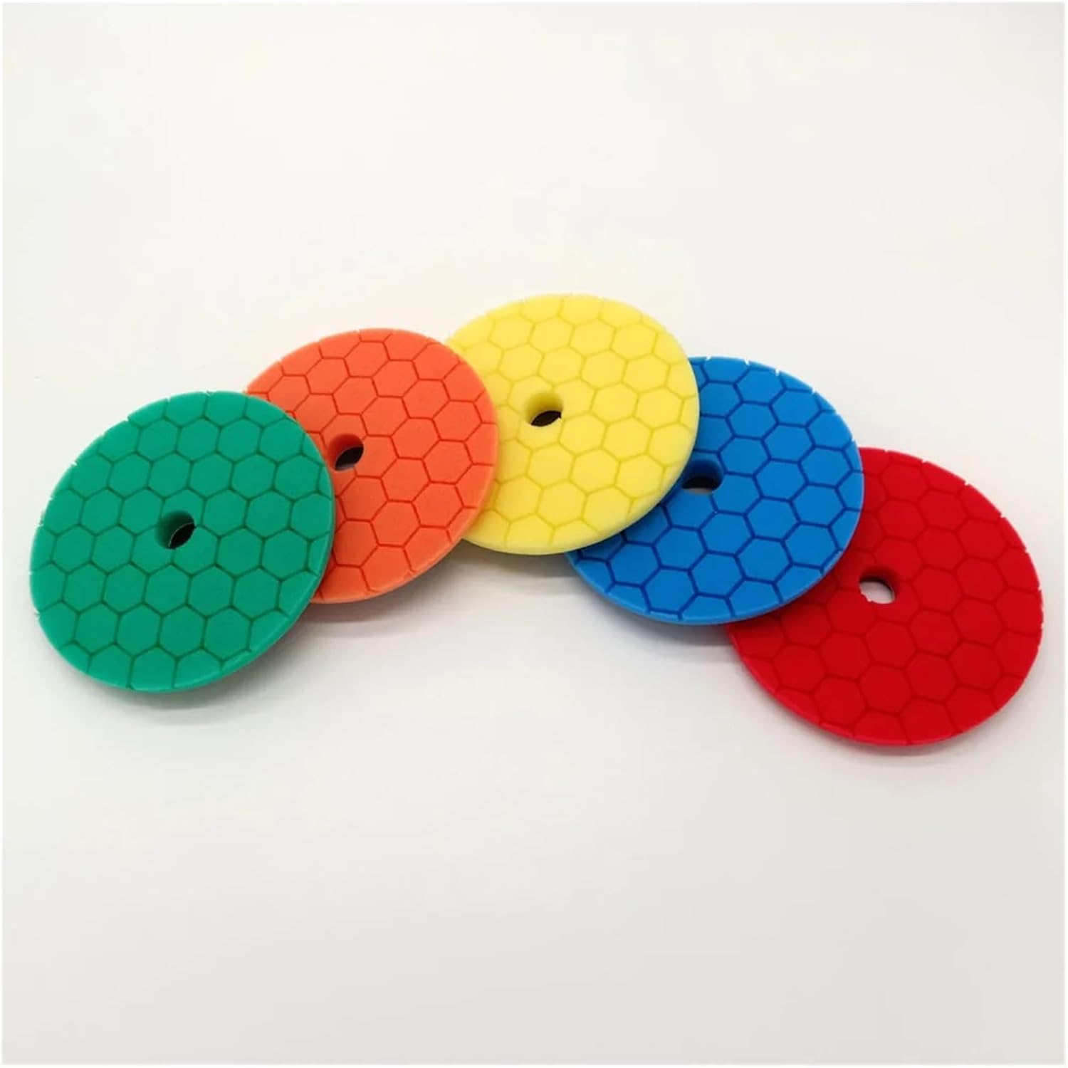 Car Polishing Pad Set Professional Car Polishing Product for Auto 5 Inch Car Sponge Buffing Waxing Pad for Car Polishier(Orange x 5PCS)