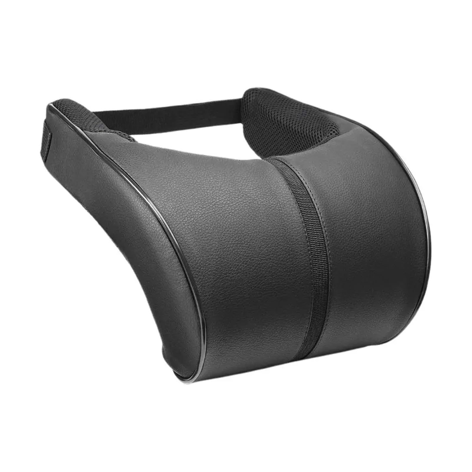 Hviyroi car seat cushion Adjustable Breathable Headrest Memory Cotton Car Cushion Leather Neck Pillow(A)