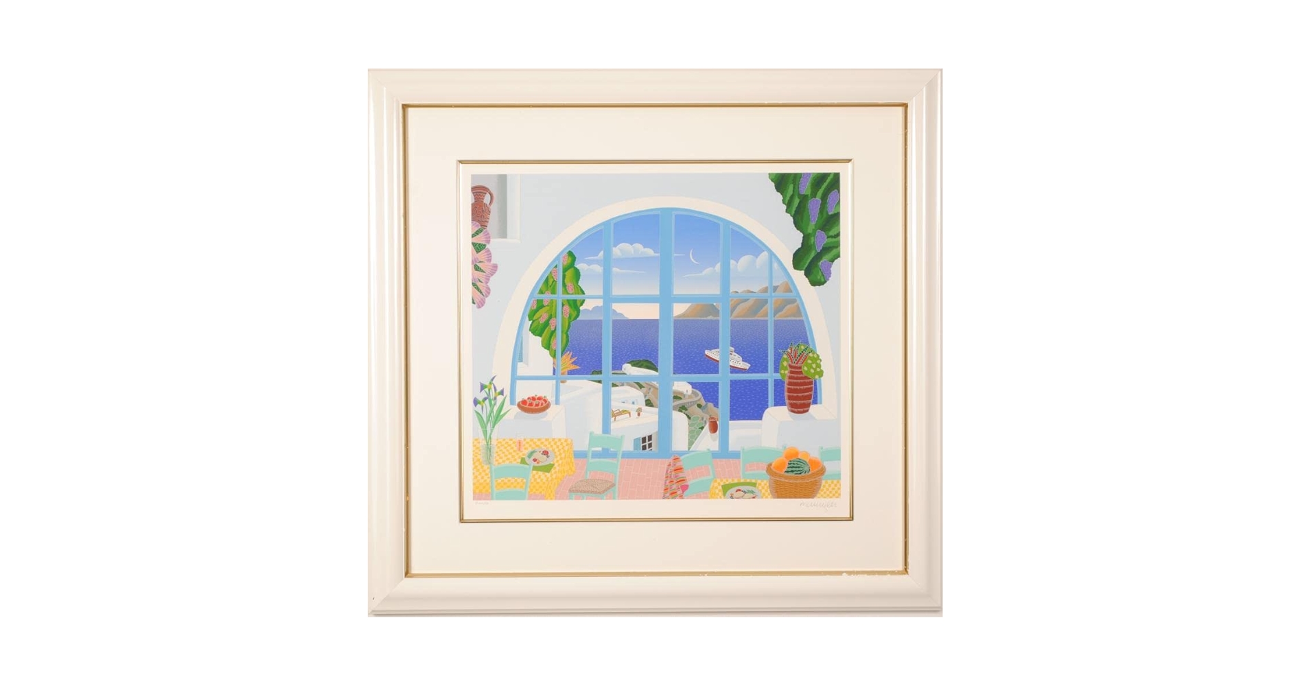 Amazon.co.jp: トーマス・マックナイト 絵画 海 絵 風景画 ギリシャ