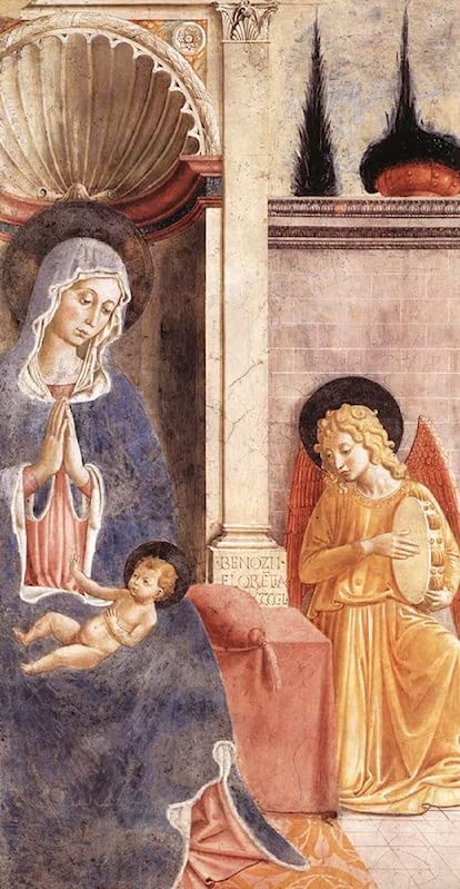 Affiches et gravures Dame et enfant de Benozzo Gozzoli pour decoration salon moderne