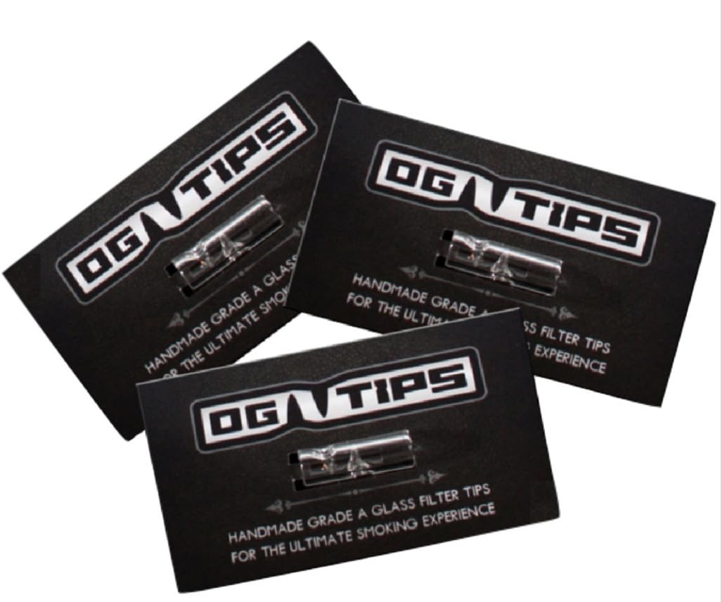 Og Tips (Glass Tips) - 3 Pack (Free Sticker Included)