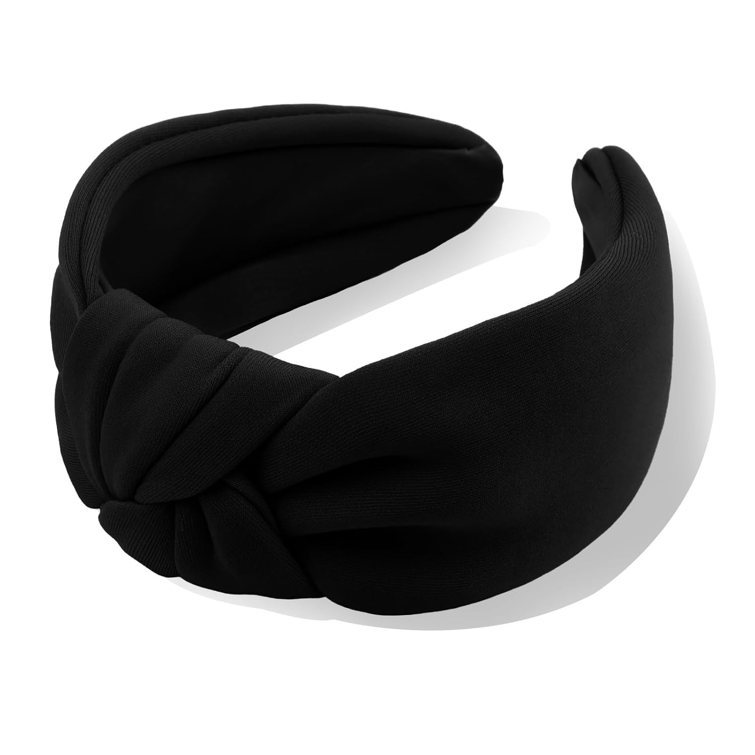 YISSION Black Knotted Headband Wide Headbands for Women Non Slip Head Band Fashion Top Knot Hairband Hair Accessories for Women Girls - Image 4