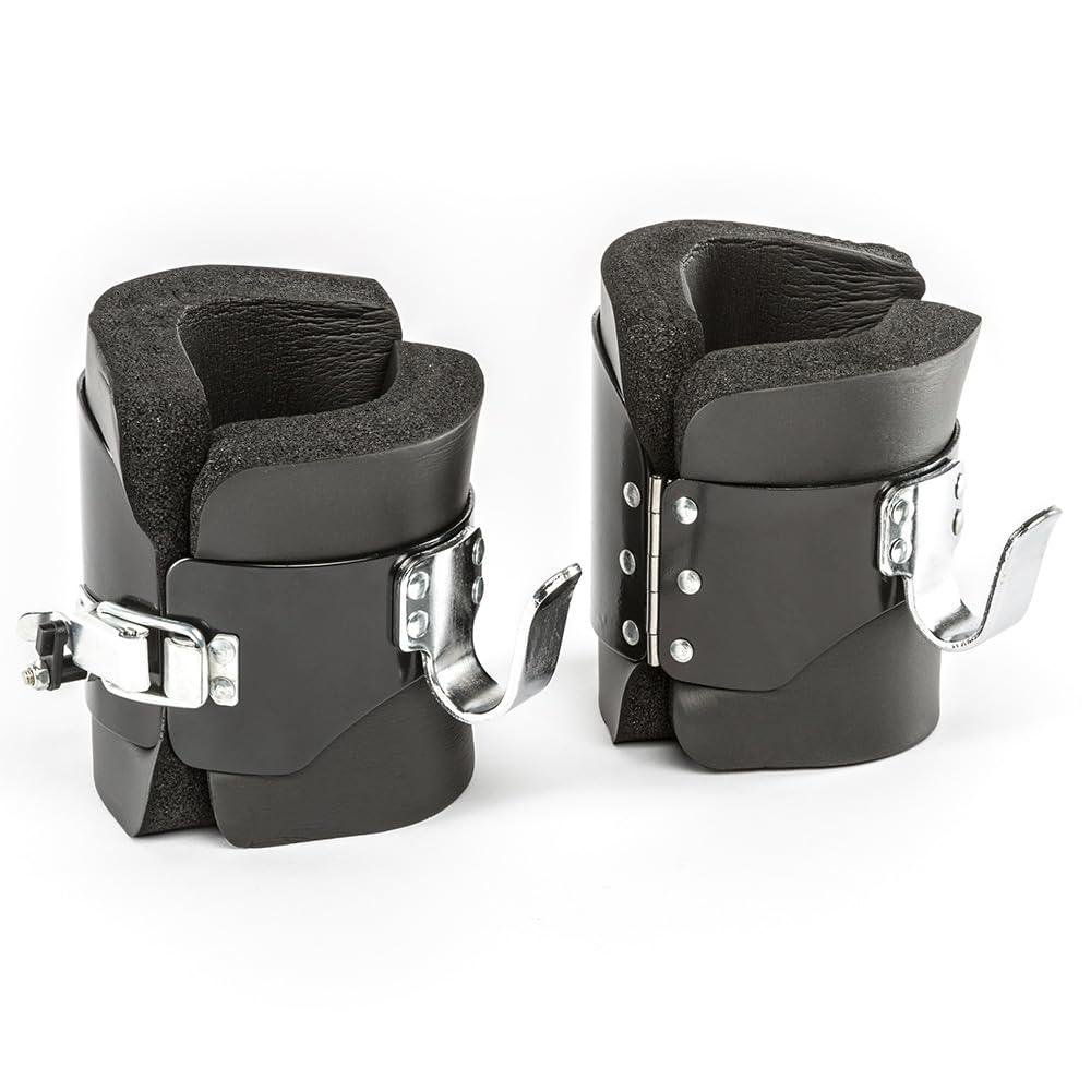 Inversion Boots | Gravity Boots | Hängeschuhe | Trainingsstiefel für Chin Ups | Coretrainer | Bauchtrainer | Verschluss mit zusätzlicher Sicherung | schwarz